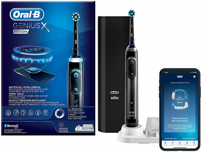 Электрическая зубная щетка Oral-B Genius X 20000N D706.515.6X Москва - изображение 1