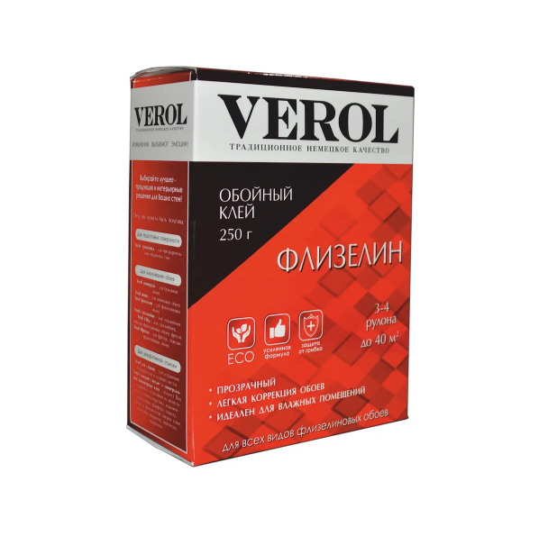 Клей для обоев VEROL Флизелиновый усиленный, 250 г. Тимашевск - изображение 1