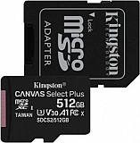 Карта памяти Kingston SDCS2 512 GB, чтение: 100 MB/s, адаптер на SD доставка из г.Москва