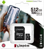 Карта памяти Kingston SDCS2 512 GB, чтение: 100 MB/s, адаптер на SD доставка из г.Москва