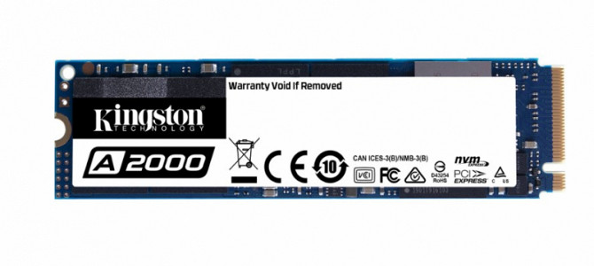 Твердотельный SSD накопитель Kingston A2000 1000 ГБ M.2 SA2000M8/1000G Москва - изображение 1