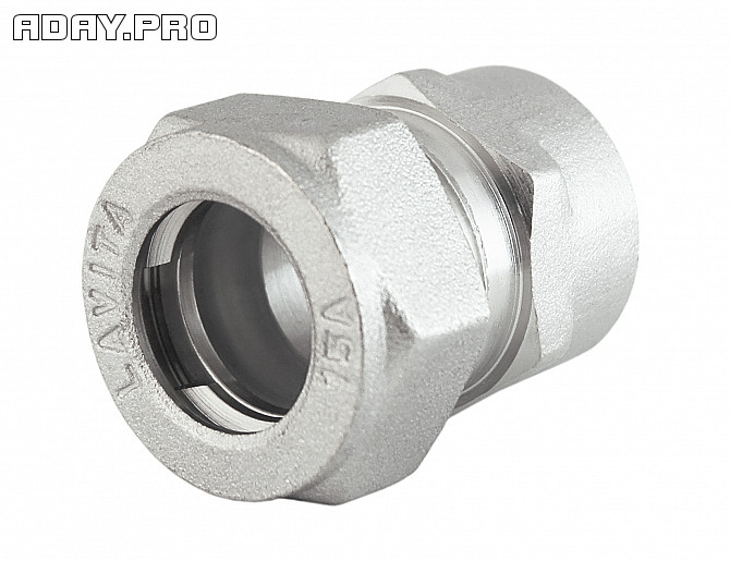 Муфта V/S (F) 15x1/2 усиленный Lavita, внутренняя резьба для гофрированных труб Екатеринбург - изображение 1