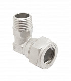 Угольник E/S (M) 15x1/2 Никель для гофрированной трубы наружная резьба Lavita доставка из г.Екатеринбург