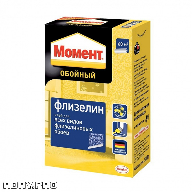 Клей для флизелиновых обоев Момент Флизелин 0.5 кг Москва - изображение 1