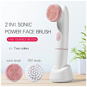 Электрическая силиконовая щетка для чистки лица вибро-массажер 2 в 1 Sonic Facial cleansing Brush wl доставка из г.Санкт-Петербург