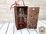 Бокал для вина в деревянной коробочке доставка из г.Сысерть